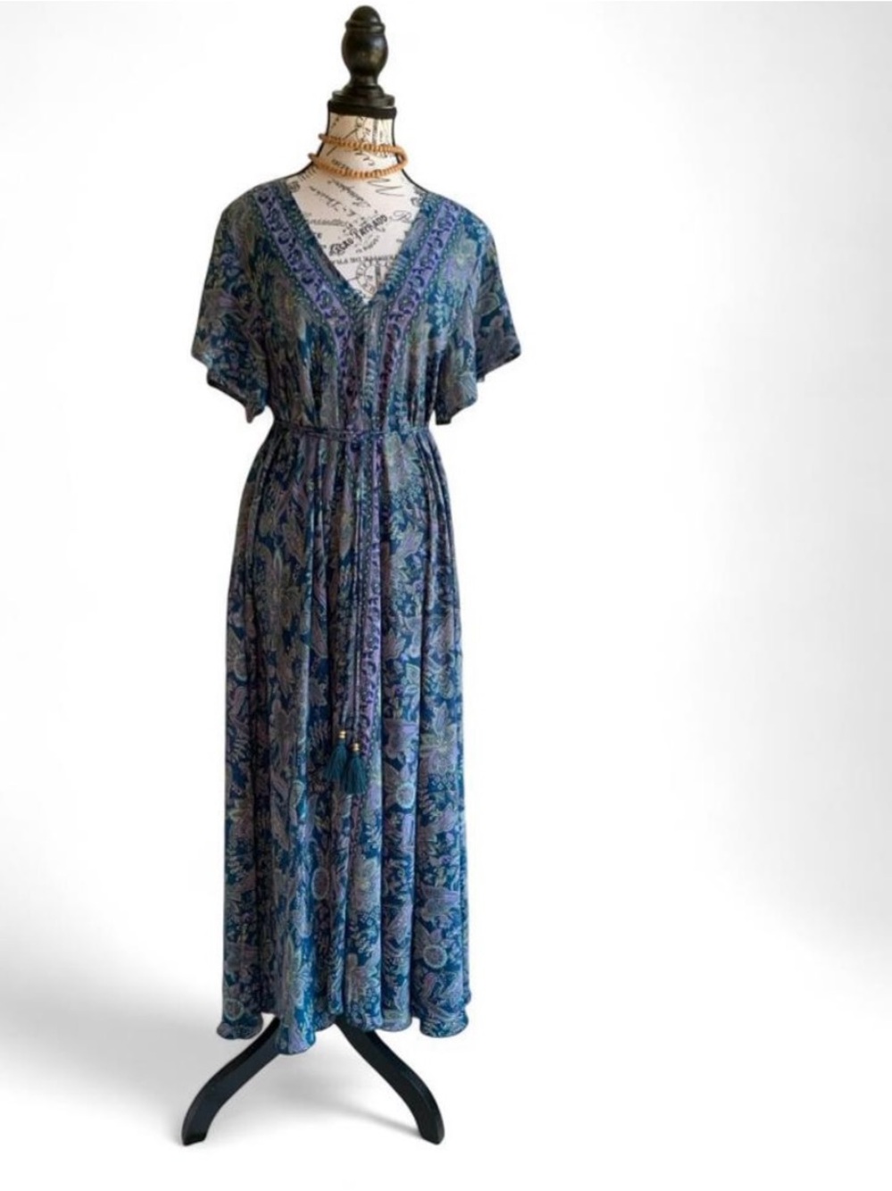 Mexicali Blues Paisley Full Skirt Maxi Dress One Size Bohemian Festival